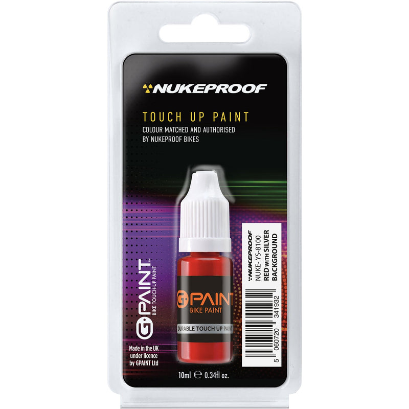 GPaint - Nukeproof Bike Touch-Up Paint - Red with Silver Background - YS8100 (Racing Red)