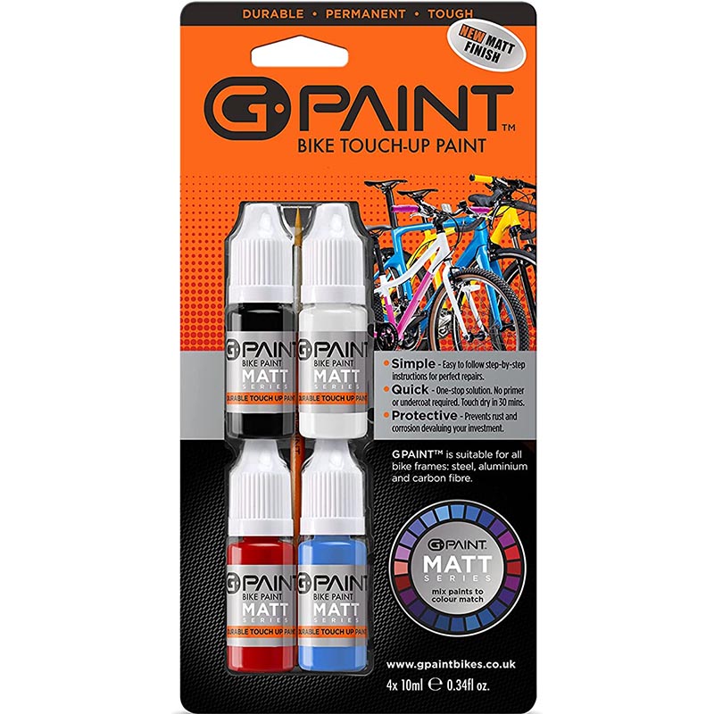 G-Paint Bike Paint - 4 Pack Matte Series (Black/White/Red/Navy)