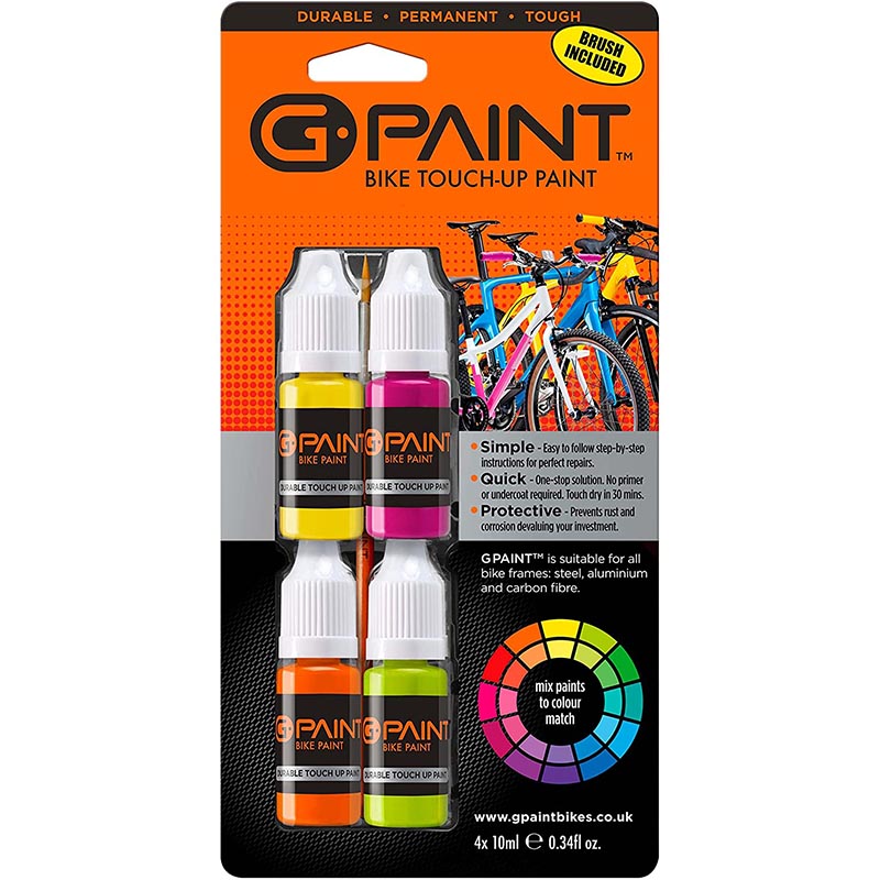 G-Paint Bike Paint - 4 Pack (Yellow/Orange/Pink/Lime)